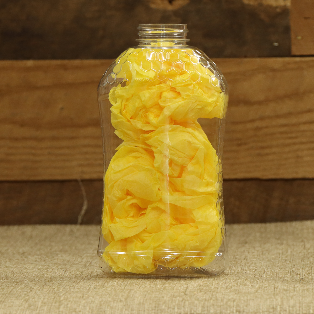 Bulk Hourglass Plastic Jar w/ Hex Pattern