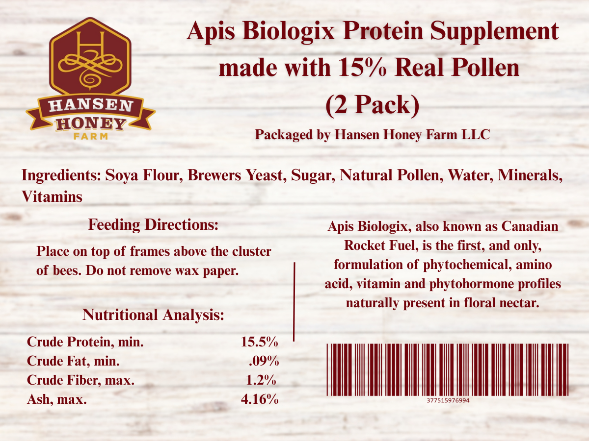 Apis Biologix Patties - 15% Real Pollen